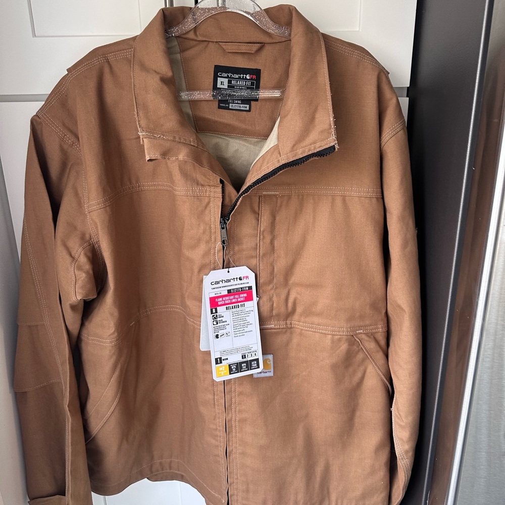 Carhartt FR Jacket Flame Resistant Full Swing Quick Duck Lined Brown Mens XL NWT